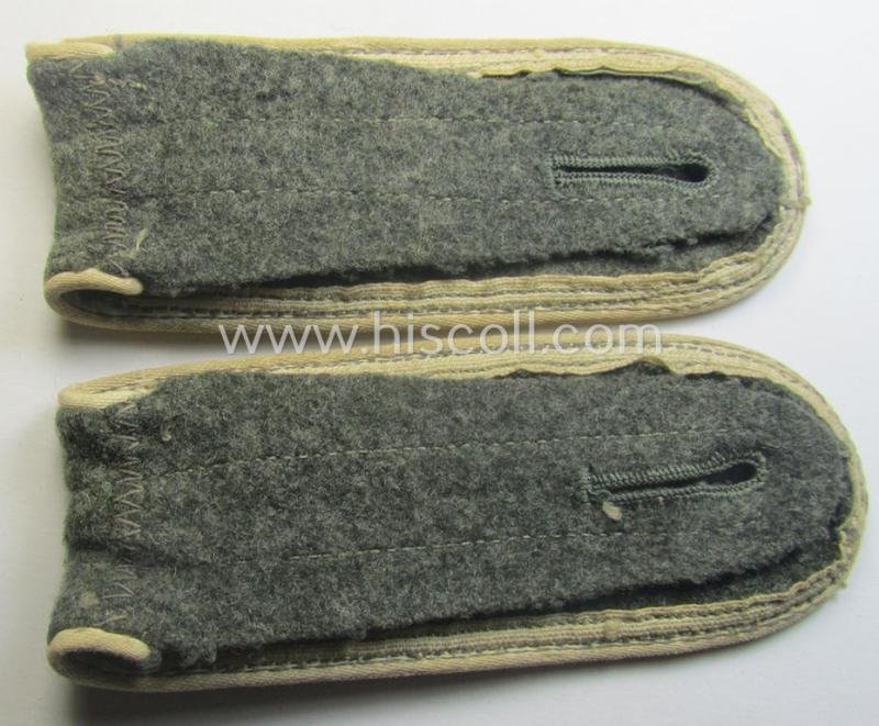 Moderately used pair of typical later-war-period- (ie. 'M44'-pattern) WH (Heeres) NCO-type shoulderstraps as was intended for usage by a: 'Feldwebel eines Infanterie-Rgts.' — image 3