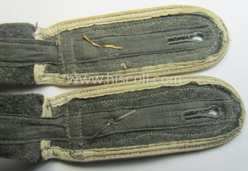 Moderately used pair of typical later-war-period- (ie. 'M44'-pattern) WH (Heeres) NCO-type shoulderstraps as was intended for usage by a: 'Feldwebel eines Infanterie-Rgts.' — image 4