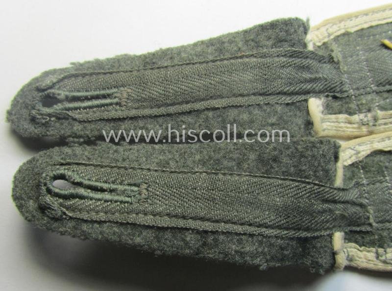 Moderately used pair of typical later-war-period- (ie. 'M44'-pattern) WH (Heeres) NCO-type shoulderstraps as was intended for usage by a: 'Feldwebel eines Infanterie-Rgts.' — image 5