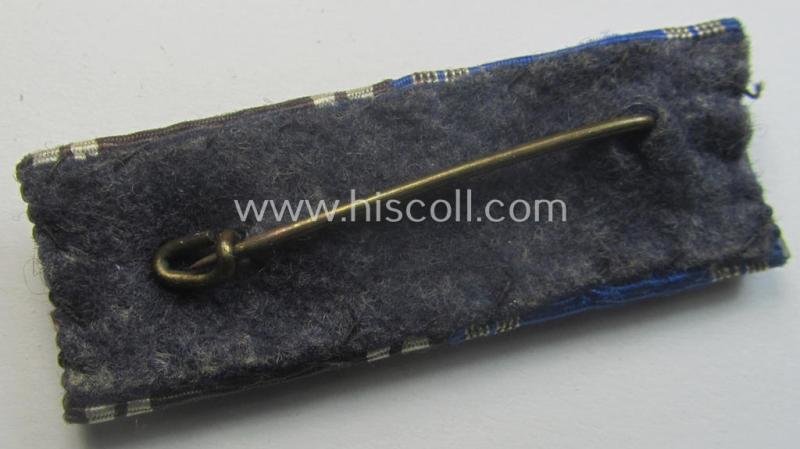 Unusually encountered, dual-pieced, N.S.D.A.P-related ribbon-bar (ie. 'Feld- o. Bandspange'): 'N.S.D.A.P.-Dienstauszeichnungen der 2. u. 3. Stufe' — image 2