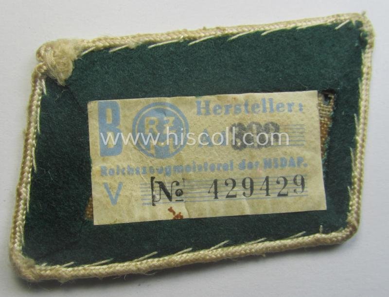 Single, SA (ie. 'Sturmabteilungen') collar-patch (ie. 'Kragenspiegel'): 'SA-Mitglied': 'SA-Standarte 13/135' ('SA-Gruppe Kurpfalz o. Nordsee') — image 2