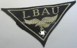WH (Luftwaffe)-related- (EM- ie. NCO-pattern-) machine-embroidered breast-badge ie. eagle-device showing …
