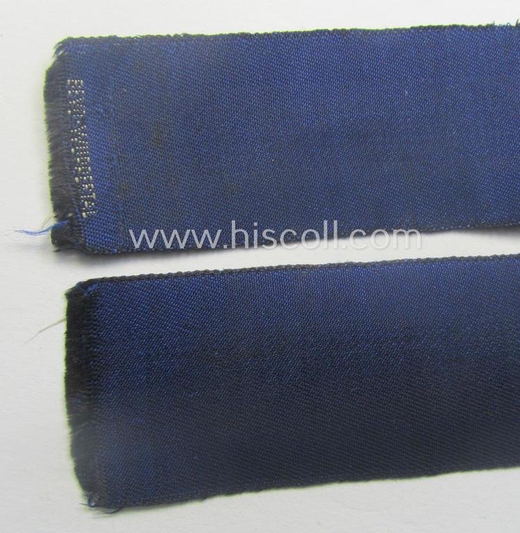 Attractive - and actually very scarcely encountered! - example of a darker-blue-coloured (and female-related!) TeNo-cuff-title (ie. 'Ärmelstreifen') entitled: 'Technische Assistentin' being an example as was woven in the neat 'BeVo'-weave pattern — image 7