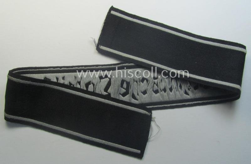 Minimally used and/or carefully tunic-removed, TeNo-cuff-title (ie. 'Ärmelstreifen') entitled: 'Technische Nothilfe' (= 'TeNo') being a full length example as was woven in the neat 'BeVo'-weave pattern — image 4