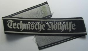 Minimally used and/or carefully tunic-removed, TeNo-cuff-title (ie. 'Ärmelstreifen') entitled: 'Technische …