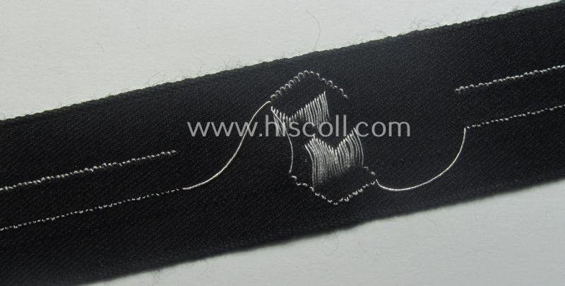 RAD (ie. 'Reichsarbeitsdienst') officers'-pattern, commemorative cuff-title (ie. 'Dienstärmelstreifen') depicting a capital 'S'-character (as was intended for commissioned-staff working on the various 'Westwall'-fortifications) — image 4