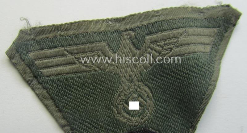 WH (Heeres) so-called: 'M43-pattern') cap-eagle/cocarde (ie. cap-trapezoid) as was specifically produced for usage on the so-called: 'M-43'-model field-caps (ie. 'Einheitsfeldmützen') — image 2