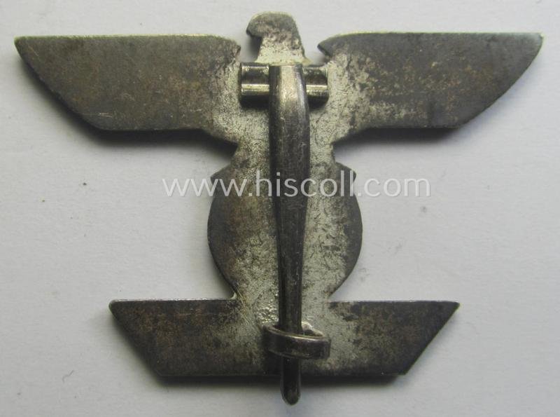 Moderately used- ie. worn, 'Wiederholungsspange zum EK I. Klasse' (or: bar to the WWI IC first-class) as was produced by the (desirable!) maker (ie. 'Hersteller'): 'Eugen Schmidthaussler' — image 3