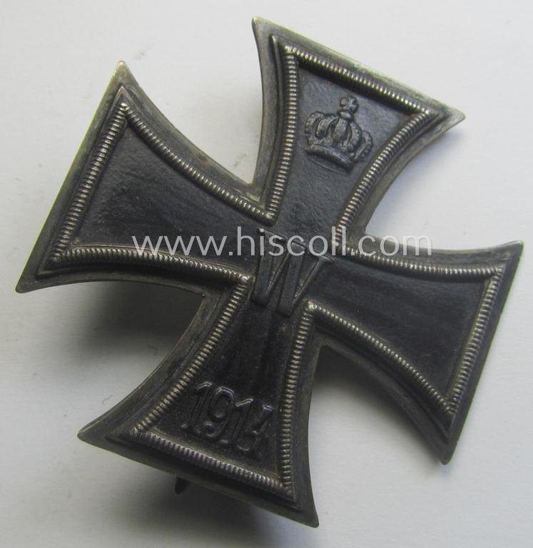 Unusually seen, WWI-period 'Eisernes Kreuz 1. Klasse' being a (typical) non-converse-shaped and genuine silver-based example that shows the unusual makers'-designation: 'C.D. 800' — image 2