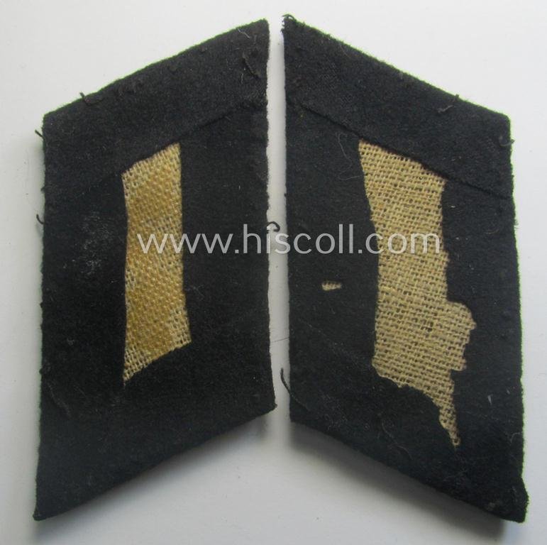 Pair of WH (Heeres) officers'-type, so-called: 'Waffenrock'- (ie. dress-) collar-tabs (ie. 'Kragenspiegel') as was intended for an officer serving within a: 'Pionier-Abtgs. o. Rgts.' — image 3