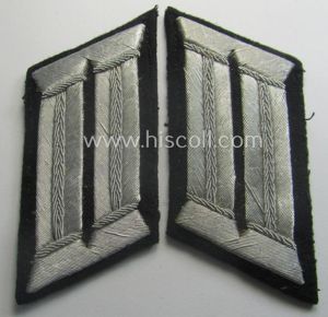 Pair of WH (Heeres) officers'-type, so-called: 'Waffenrock'- (ie. dress-) collar-tabs …