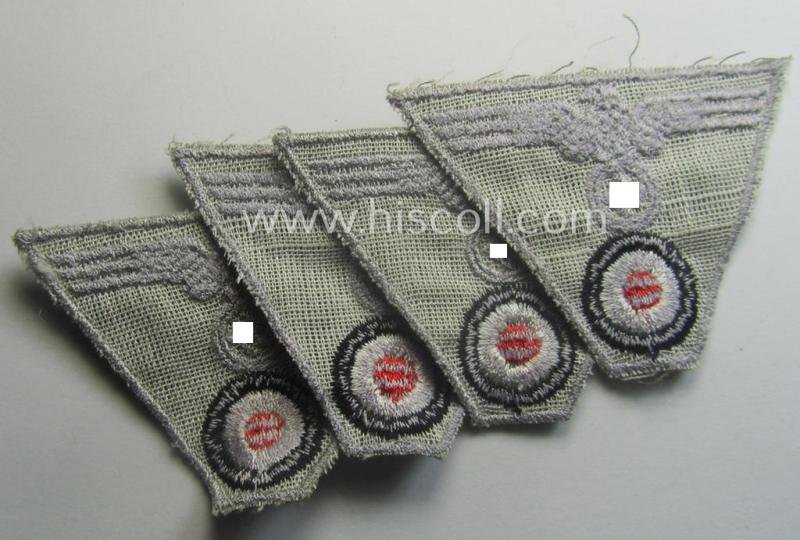 Interesting, later-war-period WH (Heeres) so-called: 'M43-pattern') cap-eagle/cocarde (ie. cap-trapezoid) as was specifically produced for usage on the so-called: 'M-43'-model field-caps (ie. 'Einheitsfeldmützen') — image 5