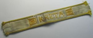 Truly worn WH cuff-title (ie. 'Ärmelstreifen') entitled: 'Kreta' (being a …
