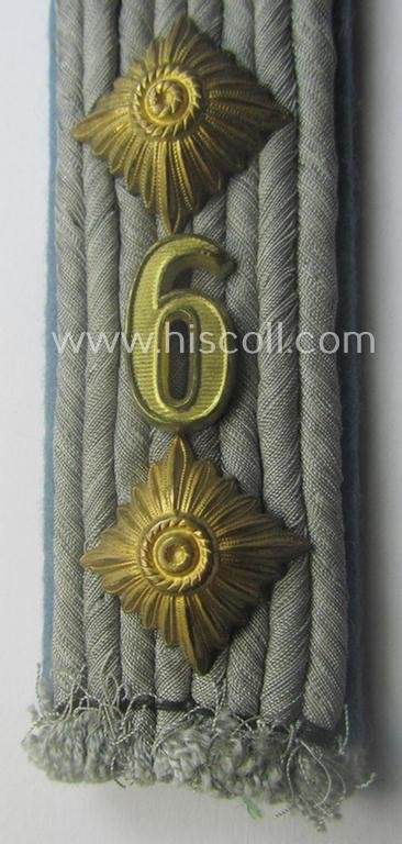 Single, WH (Heeres) 'cyphered', officers'-type shoulderboard: 'Hauptmann des Nachschub-Abtlgs. 6' — image 2