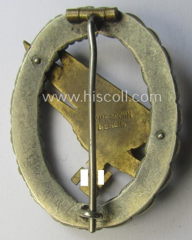 Superb - and just moderately worn! - WH (Luftwaffe) 'Fallschirmschützen-Abzeichen' by: 'Imme & Sohn' — image 3