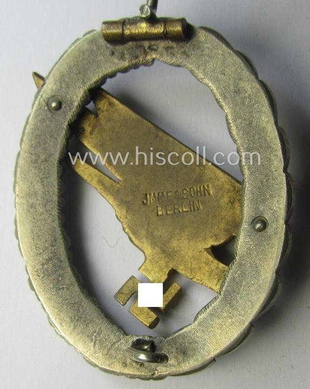 Superb - and just moderately worn! - WH (Luftwaffe) 'Fallschirmschützen-Abzeichen' by: 'Imme & Sohn' — image 4