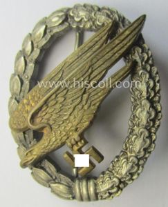 Superb - and just moderately worn! - WH (Luftwaffe) 'Fallschirmschützen-Abzeichen' …