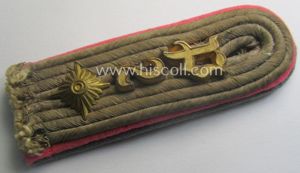 Single, WH (Heeres) 'cyphered', officers'-type shoulderboard: 'Oberleutnant der Reserve des …