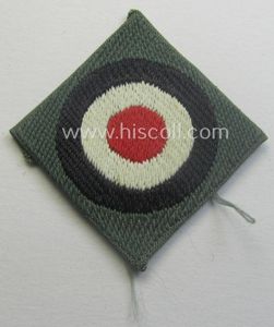 WH (Heeres) 'standard-issue'-pattern side-cap-cocarde (ie. 'Kokarde für Schiffchen-Mütze') as executed …