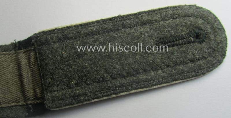 Superb - albeit regretttably single - example of an early-war-period (ie. 'M40'-pattern), WH (Heeres) 'cyphered', NCO-type shoulderstrap as was intended for an: 'Uffz. der Infanterie und Mitglied des Unteroffizierschule Bergzabern' — image 4