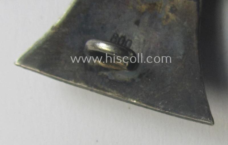 WWI-period 'Eisernes Kreuz 1. Klasse' being a truly converse-shaped and/or genuine silver-based- (ie. '800'-marked!) example that is void of a makers'-designation — image 5