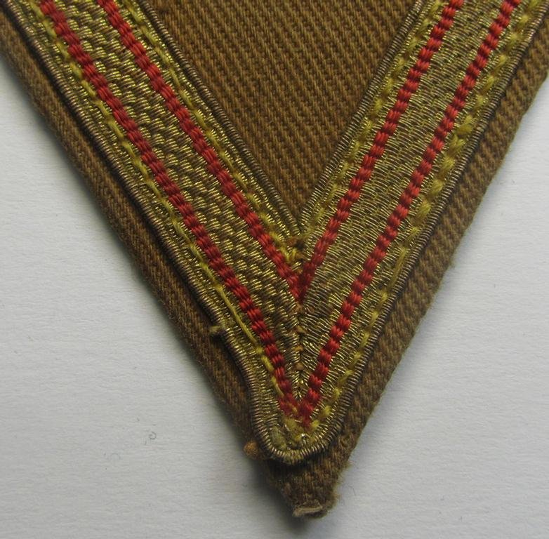 Attractive - and actually scarcely encountered! - piece of SA- (ie. 'Sturmabteilungen') related arm-insignia, being a so-called: 'Ehrenwinkel für Altgediente Kämpfer o. Angehörigen der SA' (ie. honor-chevron for old campaigners) — image 2