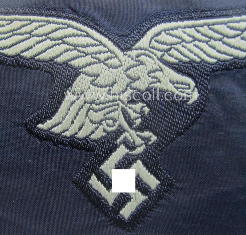 'Standard-issue'-pattern and neatly ('BeVo'-) woven, WH (Luftwaffe) enlisted-mens'- (ie. NCO-) type breast-eagle that comes in a 'virtually mint- ie. unissued', condition — image 2