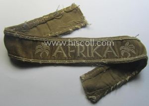 Neat, WH cuff-title (ie. 'Ärmelstreifen') entitled: 'Afrika' that comes in …