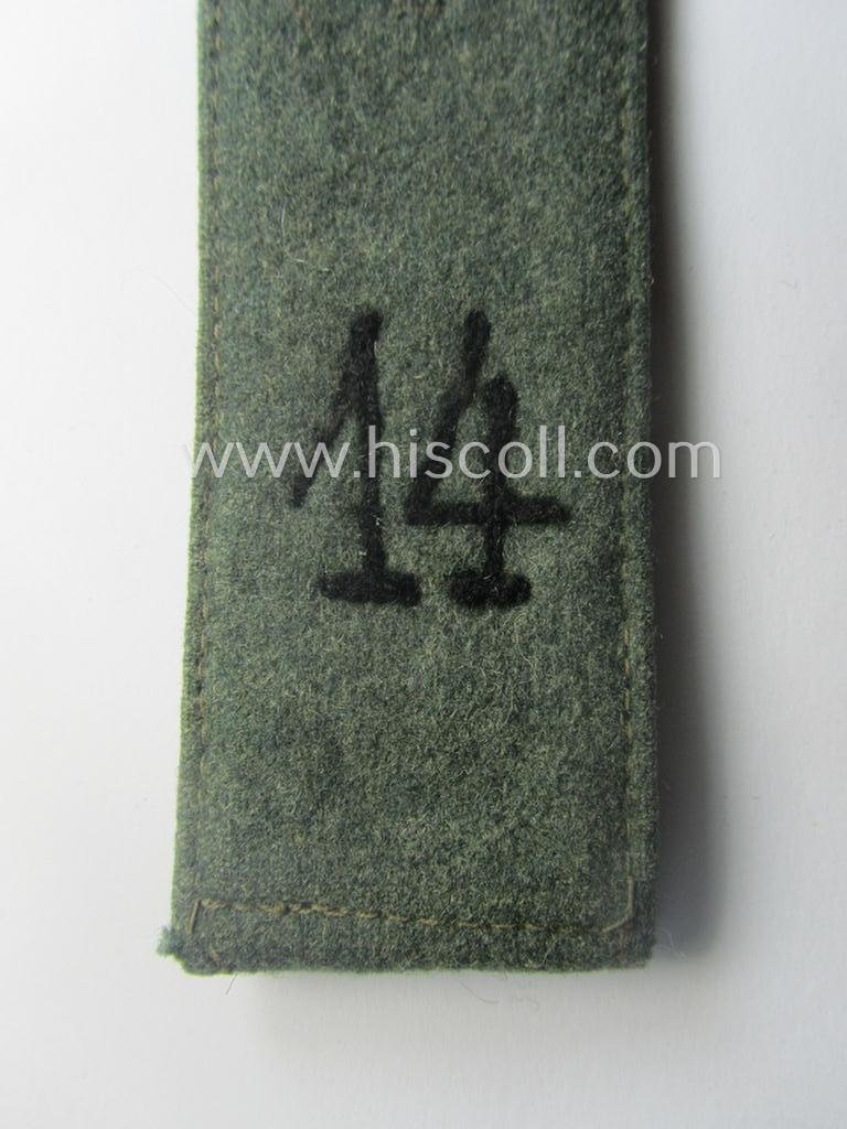 Single - and actually not that often seen! - early-period, WH (Heeres) EM-type (ie. 'M36'-pattern- and 'pointed styled') 'cyphered' shoulderstrap as was intended for usage by a: 'Soldat des Pionier-Rgts. 14' — image 2