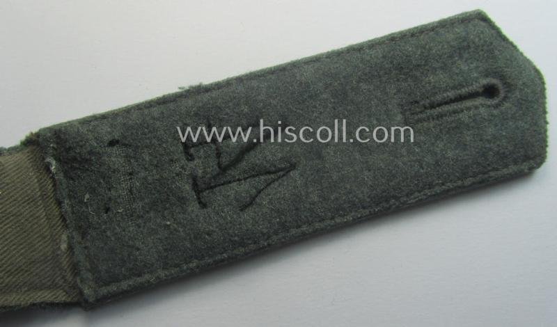 Single - and actually not that often seen! - early-period, WH (Heeres) EM-type (ie. 'M36'-pattern- and 'pointed styled') 'cyphered' shoulderstrap as was intended for usage by a: 'Soldat des Pionier-Rgts. 14' — image 4