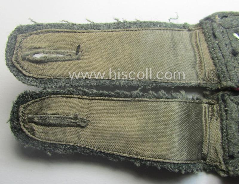 Unusual - and fully matching! - pair of WH (Heeres), early-war-period- (ie. 'M36 o. M40'-pattern) NCO-type shoulderstraps as was intended for - and worn by! - a: 'Stabsfeldwebel eines (Nebel)Werfer-Rgts.' — image 5