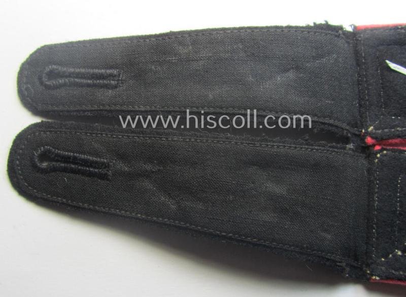 Superb - and rarely found! - pair of WH (Heeres) 'cyphered', NCO-type shoulderstraps (for usage onto the black-coloured, 'wrap-around'-styled Panzer-tunics) as intended for usage by an: 'Oberfeldwebel des Panzer-Rgts. 36' — image 5