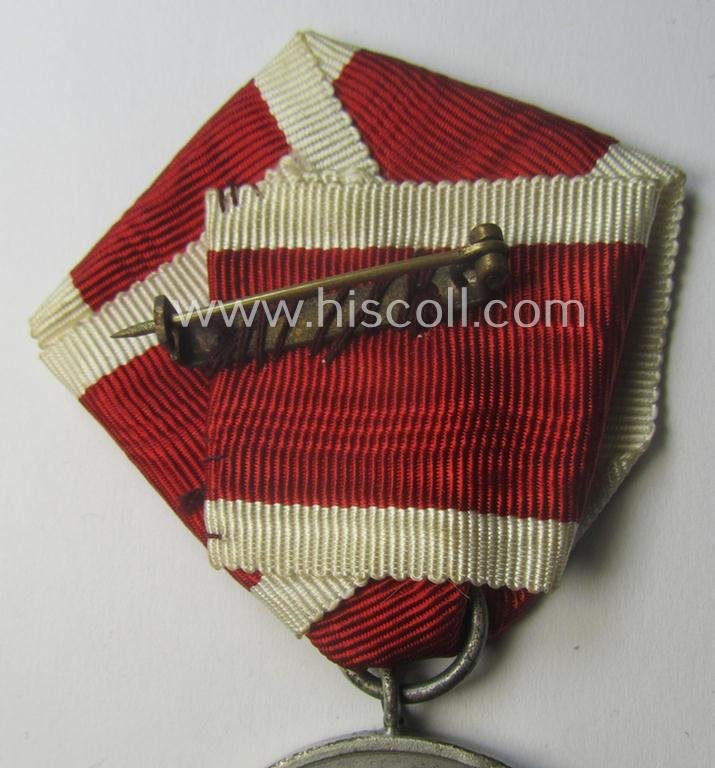 Unusually period-folded, single-pieced and non-detachable, medal-bar (ie. 'Orden- o. Einzelspange') showing a: 'Deutsche Volkspflege'- (ie. civil-service-) medal — image 6