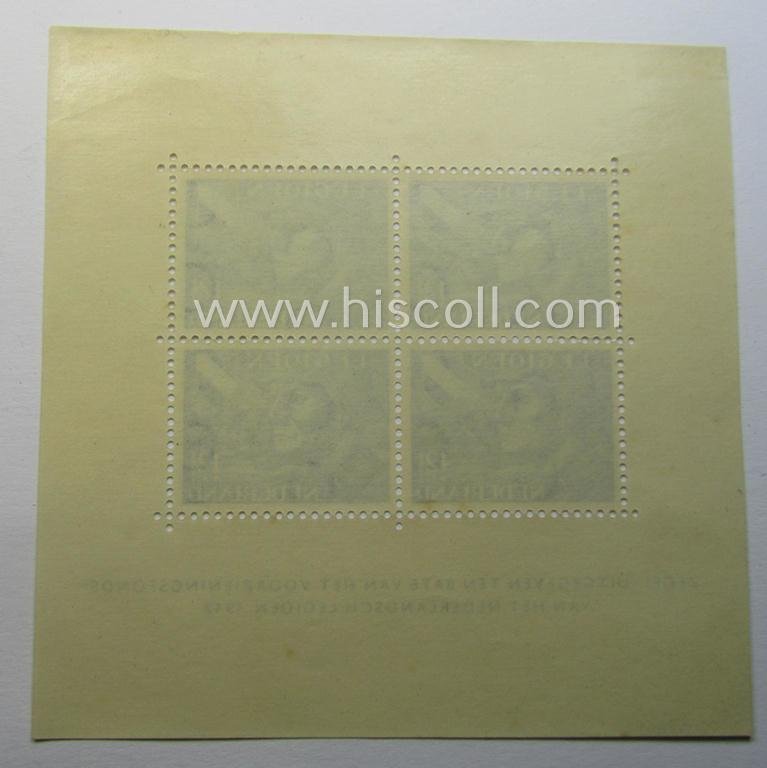 Neat - and complete! - set comprising of two Dutch 'blocks' of resp. 10 (ie. 4) postage-stamps, both as issued in mid-1942 in order to raise funds for the: 'Voorzieningsfonds' of the Dutch Legion (ie. for the Waffen-SS volunteers) — image 4