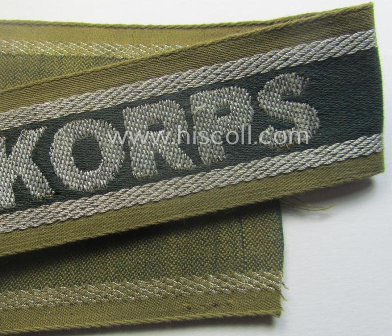 'BeVo'-like cuff-title (ie. 'Ärmelstreifen') entitled: 'Afrikakorps' being a presumably issued but simply never worn example that comes in an overall very nice- (ie. non-shortened- and never tunic-attached-), condition — image 3