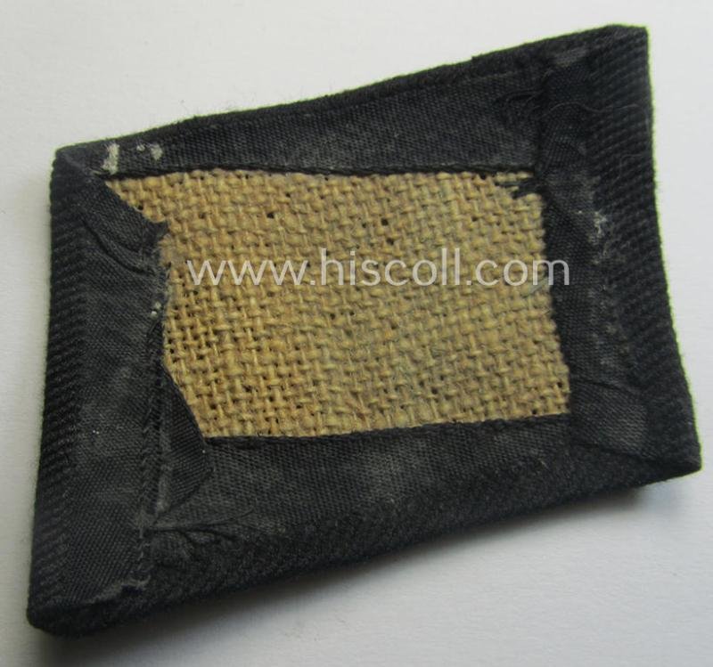 Waffen-SS - so-called: 'BeVo'-woven, enlisted-mens'- (ie. NCO-) type so-called: 'runes'-collar-tab as was intended for usage by the soldiers (ie. NCOs) of the Waffen-SS throughout the war — image 2