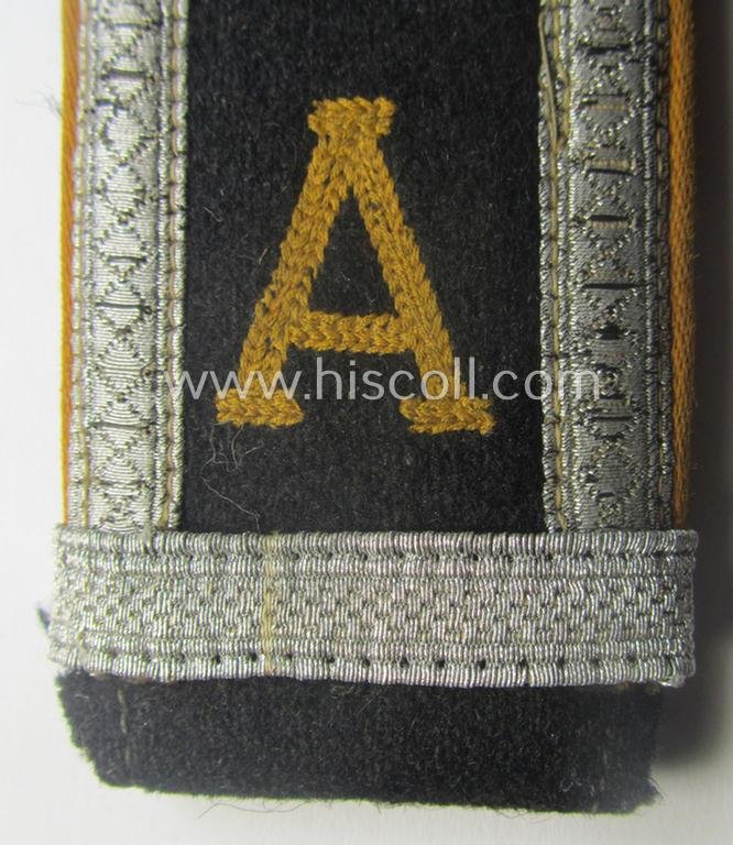Regrettably single - but nevertheless extremely rarely found! - Waffen-SS neatly 'cyphered', NCO-type shoulderstrap as was intended for usage by a: 'SS-Scharführer eines Kavallerie- o. Aufklärungs-Abts.' — image 2