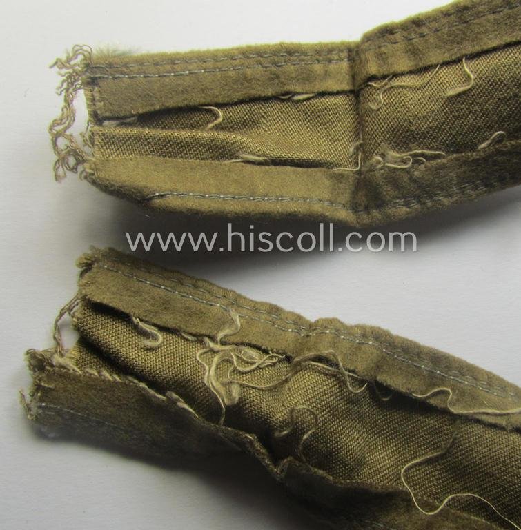Moderately used, WH cuff-title (ie. 'Ärmelstreifen') entitled: 'Afrika' (being a hardly shortened example that comes in an overall very nice- (ie. issued and clearly worn ie. once tunic-attached-), condition — image 6