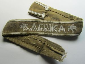 Moderately used, WH cuff-title (ie. 'Ärmelstreifen') entitled: 'Afrika' (being a …