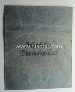 'Zellstoff'-based medal-pouch entitled: 'Infanterie-Sturmabzeichen' (or: silver- ie. bronze-class infantry assault-badge …