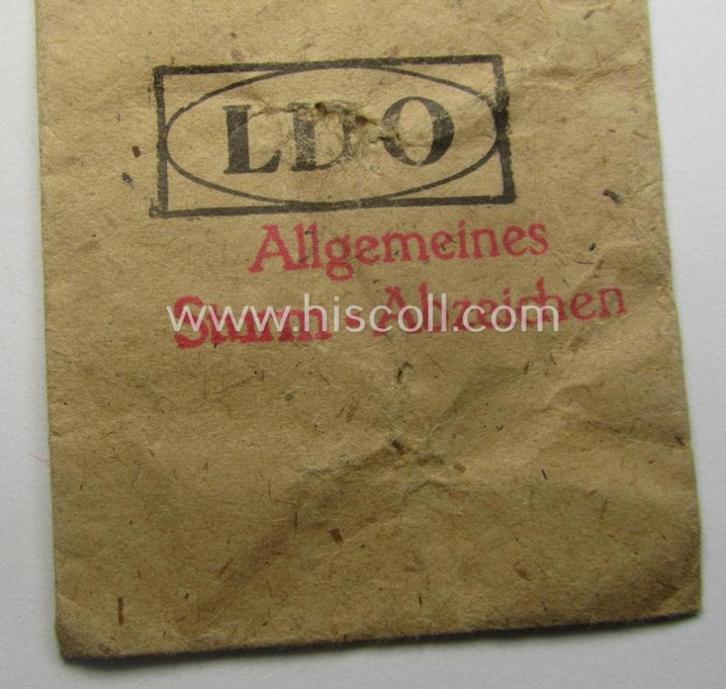 WH (Heeres- ie. Waffen-SS), typical 'Zellstoff'-based (albeit non-maker-marked!) 'LDO'-styled medal-pouch as was intended for an: 'Allgemeines Sturm-Abzeichen' (or: general assault-badge or GAB) — image 2