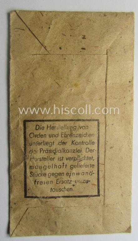 WH (Heeres- ie. Waffen-SS), typical 'Zellstoff'-based (albeit non-maker-marked!) 'LDO'-styled medal-pouch as was intended for an: 'Allgemeines Sturm-Abzeichen' (or: general assault-badge or GAB) — image 3