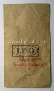 WH (Heeres- ie. Waffen-SS), typical 'Zellstoff'-based (albeit non-maker-marked!) 'LDO'-styled medal-pouch …