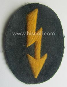 WH (Heeres) trade- and/or special-career insignia ie. hand-embroidered signal-blitz as …