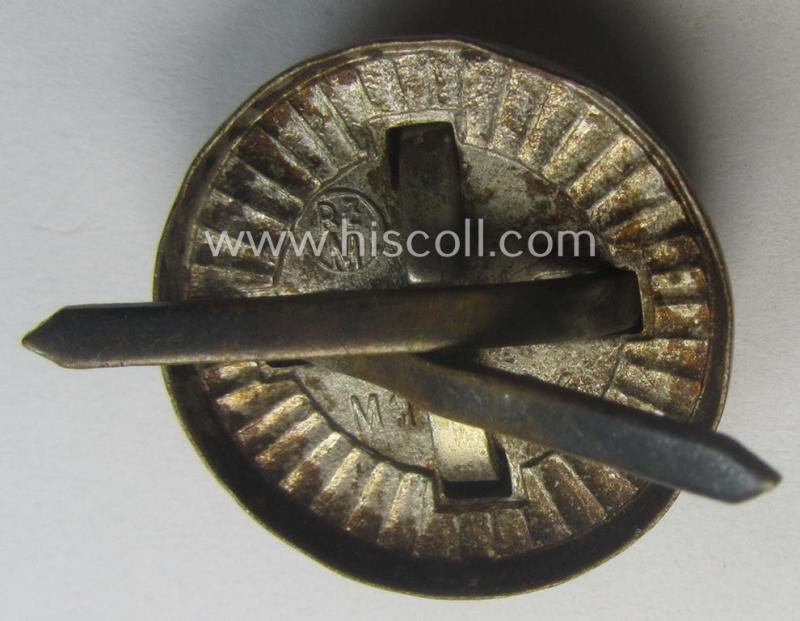 Political-style- (ie. N.S.D.A.P.-related-) multi-pieced visor- (ie. 'Schirmmützen'-) cap-cocarde which is neatly: 'RzM' and/or 'M1/34' marked on its back — image 2