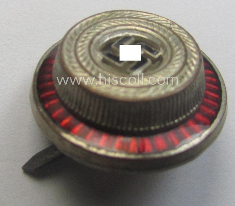 Political-style- (ie. N.S.D.A.P.-related-) multi-pieced visor- (ie. 'Schirmmützen'-) cap-cocarde which is neatly: 'RzM' and/or 'M1/34' marked on its back — image 3