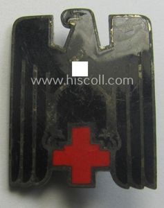 Larger-sized, multi-coloured- and/or neatly enamelled DRK (ie. 'Deutsches Rotes Kreuz') …