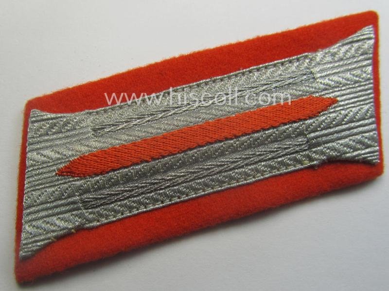 Pair of WH (Heeres) EM- (ie. NCO-) type, so-called: 'Waffenrock'- (ie. dress-) collar-tabs (ie. 'Kragenspiegel') as was intended for a soldier serving within an: 'Feldgendarmerie-Abts. o. Akademie' — image 2