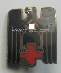 Multi-coloured and/or neatly enamelled DRK (ie. 'Deutsches Rotes Kreuz') civil-attire …