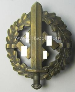 Darker-toned, 'SA-Sportabzeichen in Bronze' being a maker- (ie. 'Berg u. …